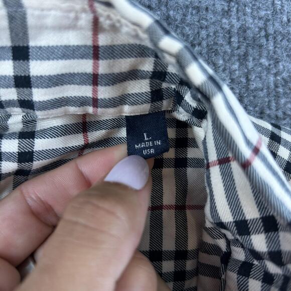 Burberry Shirt Men Large Nova Check Button Down Long Sleeve Luxury Classic Retro - Picture 7 of 10